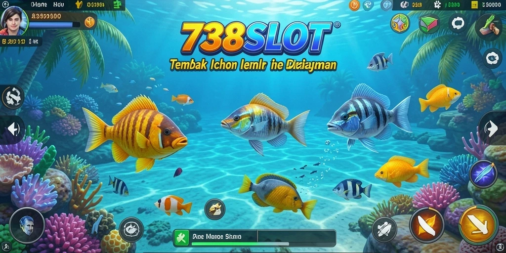 Screenshot gameplay Tembak Ikan 738SLOT yang seru