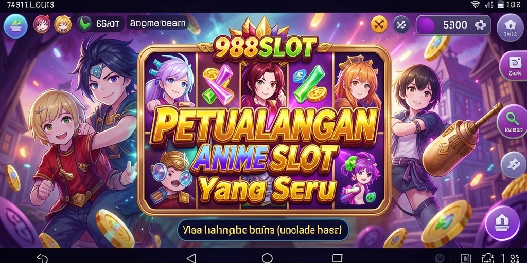 Tampilan gameplay 988SLOT dengan karakter Anime yang penuh aksi.