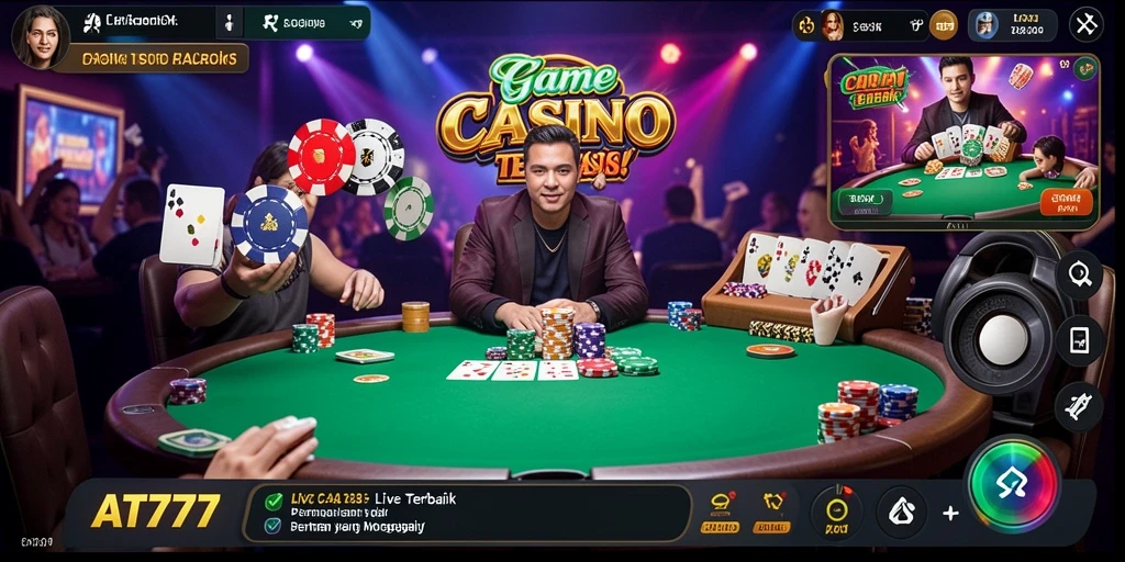 Gameplay Live Casino AT777 yang menarik dengan dealer profesional.