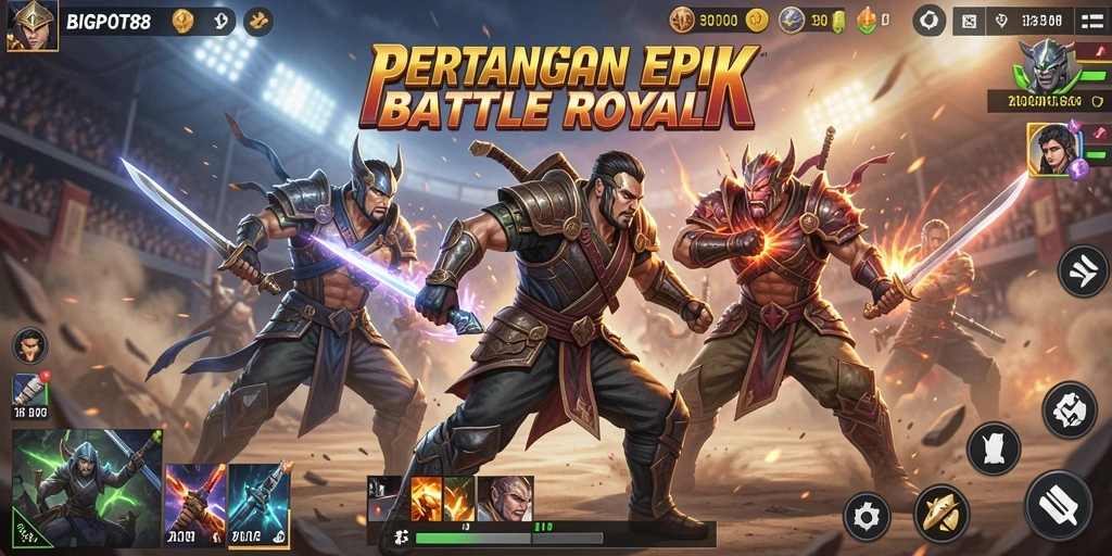 Tampilan gameplay seru dalam BIGPOT88, penuh aksi dan strategi.