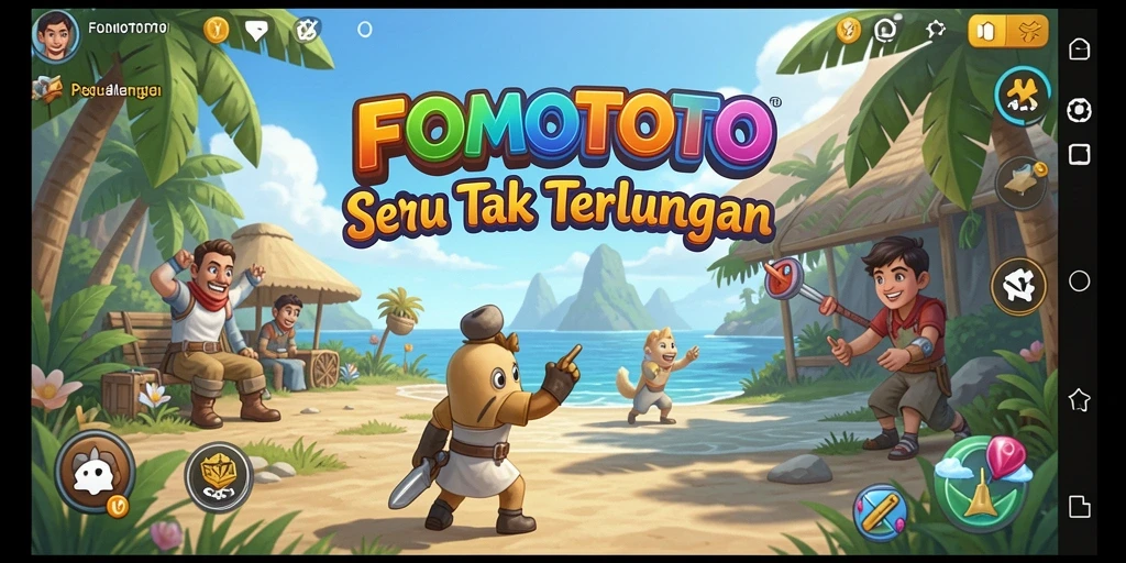 Screenshot gameplay FOMOTOTO menampilkan petualangan seru dalam dunia yang menakjubkan.