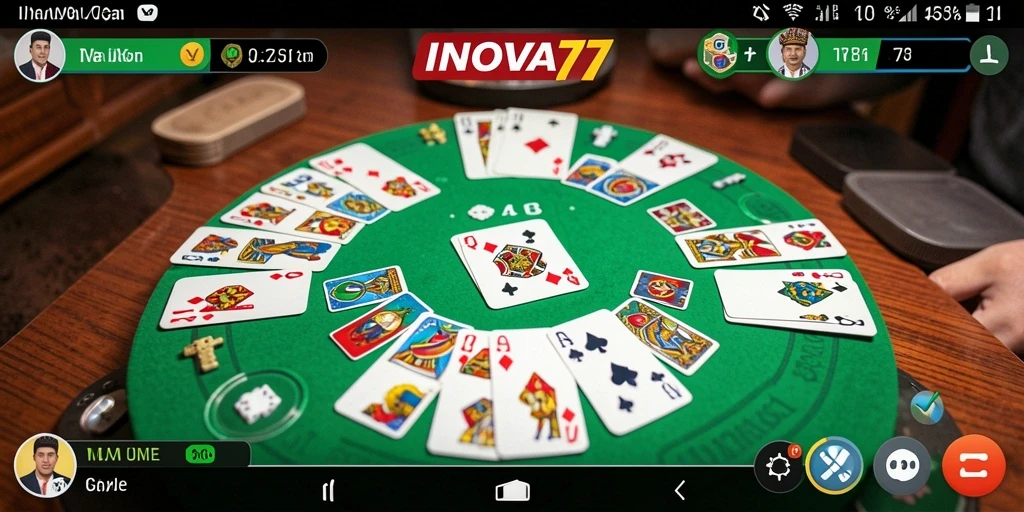 Screenshot gameplay Gaple yang seru dan interaktif di INOVA77.