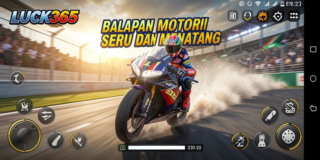Tampilan gameplay seru di LUCK365 dengan kecepatan tinggi.