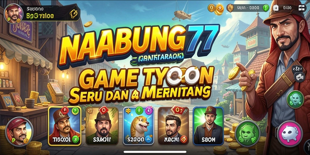 Screenshot utama NABUNG77 menampilkan momen seru gameplay Tycoon.