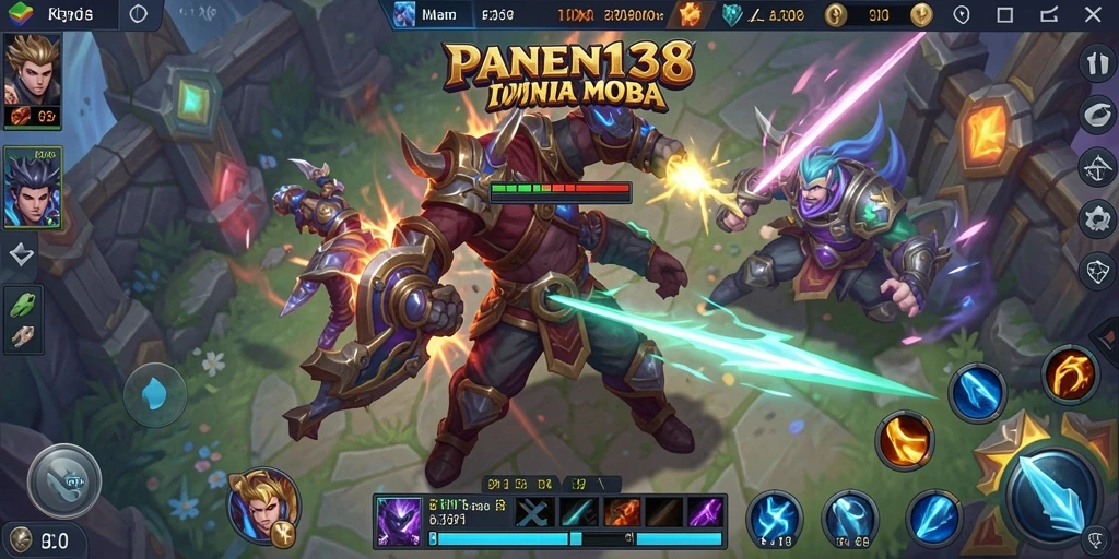 Screenshot menunjukkan aksi seru pertarungan strategis di PANEN138.