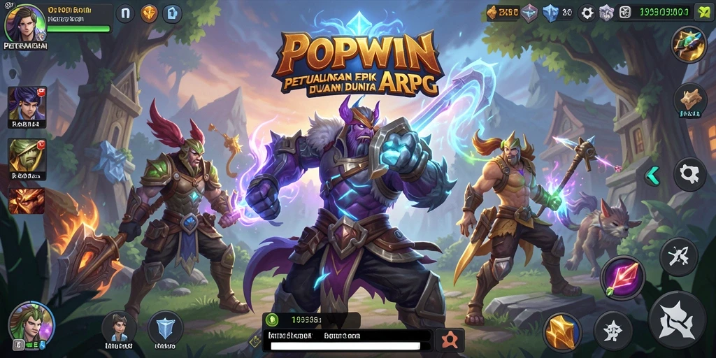 Tampilan mendebarkan dari pertarungan ARPG di POPWIN.