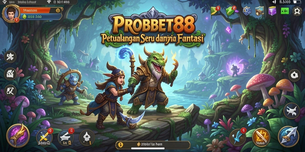 Tangkapan layar utama PROBET88 menunjukkan aksi mendebarkan dalam petualangan RPG.