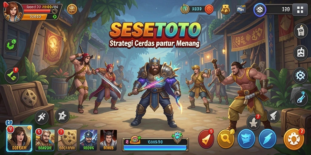 Screenshot gameplay SESETOTO menampilkan momen strategis yang mendebarkan.