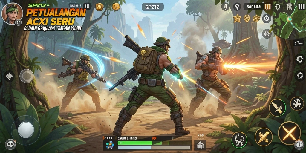 Tangkapan layar gameplay seru SP212 dengan aksi menegangkan.