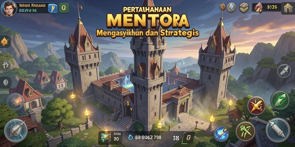 Tampilan gameplay seru dalam SVIP6 menampilkan strategi menara yang atraktif.