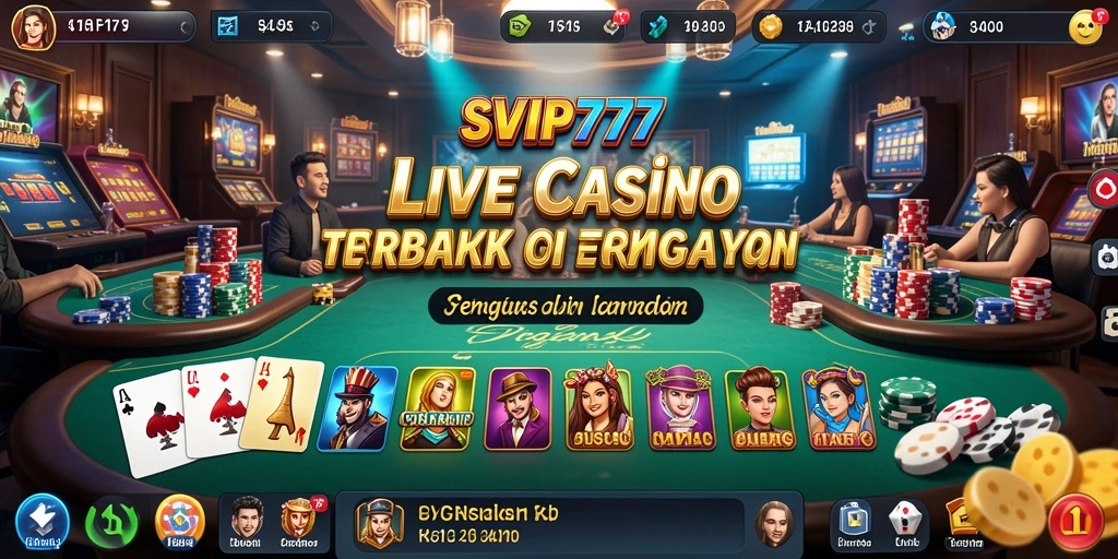 Screenshot gameplay Live Casino SVIP777 menampilkan dealer yang interaktif dan suasana kasino yang mendebarkan.