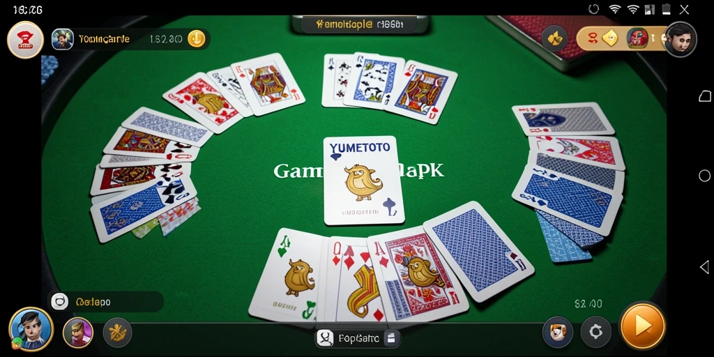 Screenshot gameplay Gaple YUMETOTO yang seru dan interaktif.
